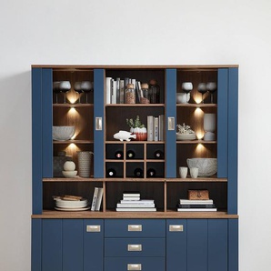 Beleuchtetes Buffet 163 x 201 x 45cm Blau/Brilliantblau