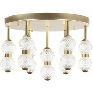 Beliani - Deckenleuchte Gold aus Metall u. Glas Integriertes LED-Licht Edel Elegant Glamour Deckenlampe für Wohnzimmer Schlafzimmer Esszimmer Flur