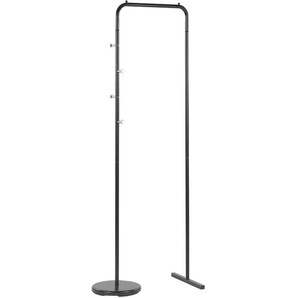 Beliani - Kleiderständer Schwarz Stahl 175 x 50 cm Modern Stilvoll Praktisch Freistehend Haken Flur