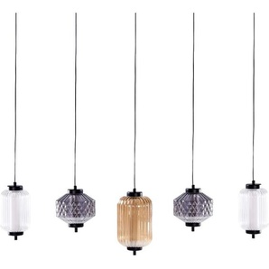 Beliani - led Hängelampe Mehrfarbig mit 5 Glasschirmen Transparent Glas Metall Modernes Design Pendelleuchte Hängeleuchte für Esstisch Esszimmer