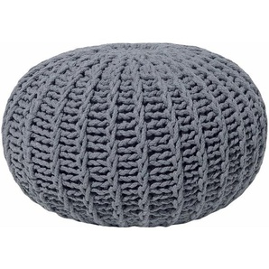 Beliani - Pouf Dunkelgrau 100% Baumwolle Rund ⌀ 50 cm Elegant Modern