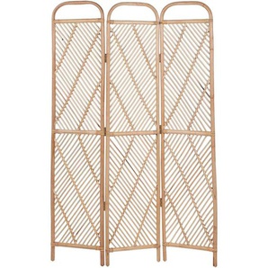 Beliani - Raumteiler Rattan Natur 106 x 180 cm 3-teilig Trennwand Paravent Raumtrenner Modern Boho