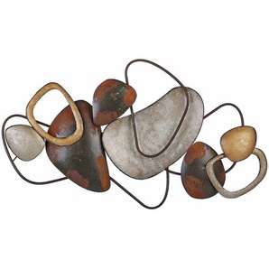 Beliani - Wanddekoration Braun Eisen Geometrisch Steinoptik Einteilig Handgemacht Modern Wandobjekt Wanddeko für Schlafzimmer Wohnzimmer Küche