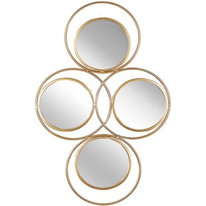 Beliani - Wandspiegel Messing 4-teilig 50 x 80 cm Metall Retro Modern Flur Badezimmer