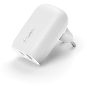 Belkin 37W Dual Wall Charger PPS, 25W USB-C, 12W USB-A, weiß WCB007VFWH