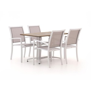 Bellagio Anzio/Canzo 120 cm Gartenmöbel-Set 5-teilig stapelbar klappbar