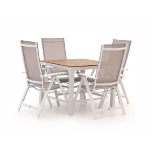 Bellagio Avenza/Fidenza 90 cm Gartenmöbel-Set 5-Teilig verstelbaar