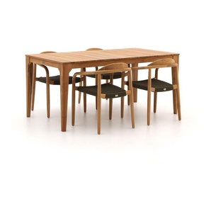 Bellagio Berbaro/Bruca 170 cm Gartenmöbel-Set 5-Teilig Stapelbar