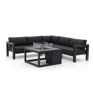 Bellagio Campazzo/Cosi 100 cm Ecklounge-Set mit Feuertisch 4-teilig