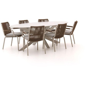 Bellagio Caronia/Furato ellips 240 cm Gartenmöbel-Set 7-teilig stapelbar