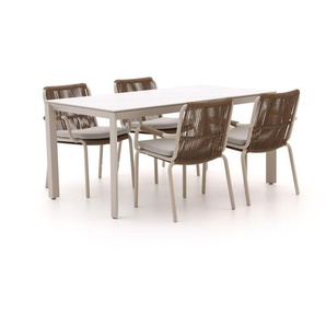 Bellagio Caronia/Sestino 160 cm Gartenmöbel-Set 5-teilig stapelbar