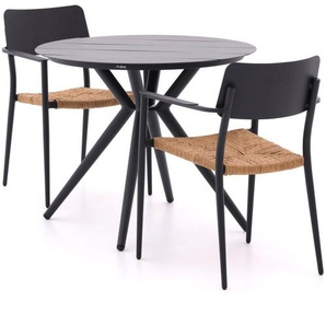 Bellagio Cino/Sora ø 90 cm Gartenmöbel-Set 3-teilig stapelbar