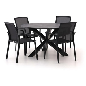 Bellagio Dranera/Lodola ø 130 cm Gartenmöbel-Set 5-teilig stapelbar
