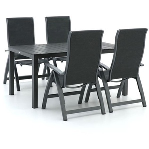 Bellagio Fermo/Fidenza 160 cm Gartenmöbel-Set 5-teilig verstellbar