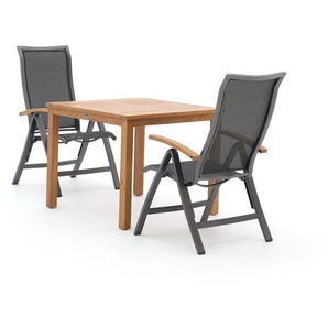 Bellagio Lugo/Liverpool 90 cm Gartenmöbel-Set 3-teilig verstelbar