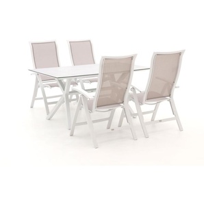 Bellagio Lugo/Moresco 160 cm Gartenmöbel-Set 5-teilig verstellbar