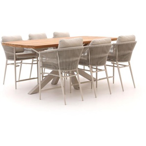Bellagio Mineo/Induno Dänisch oval 220cm high Gartenmöbel-Set 7-Teilig