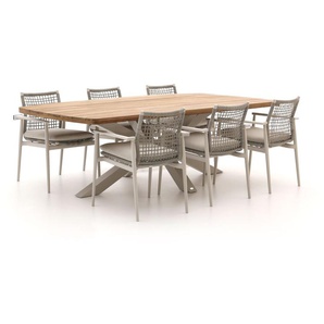 Bellagio Pizzoli/Induno Dänisch oval 240 cm Gartenmöbel-Set 7-Teilig Stapelbar