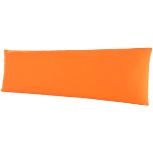 Kissenbezug BELLANA Mako-Jersey Kissenbezüge Gr. B/L: 40 cm x 140 cm, 1 St., Jersey, orange (papaya) Kissenbezüge uni für Seitenschläferkissen