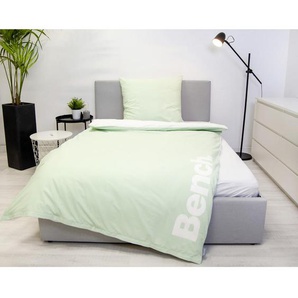 Bench Wendebettwäsche, Weiß, Grün, Textil, 135x200 cm, Oeko-Tex® Made IN Green, Schlaftextilien, Bettwäsche, Bettwäsche, Wendebettwäsche