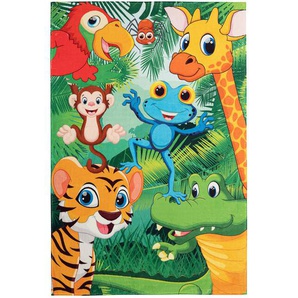 Bennjen Kinderteppich , Dunkelgrün , Textil , Tier , rechteckig , 120 cm , für Fußbodenheizung geeignet , Teppiche & Böden, Teppiche, Kinderteppiche