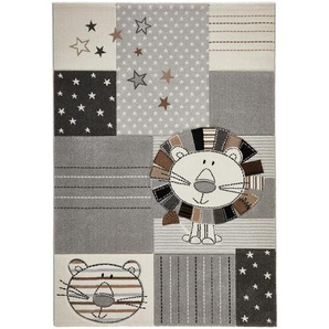 Bennjen Kinderteppich, Grau, Kunststoff, Regenbogen, rechteckig, 160 cm, Textiles Vertrauen - Oeko-Tex®, Bsci, DIN EN ISO 9001, für Fußbodenheizung geeignet, Teppiche & Böden, Teppiche, Kinderteppiche