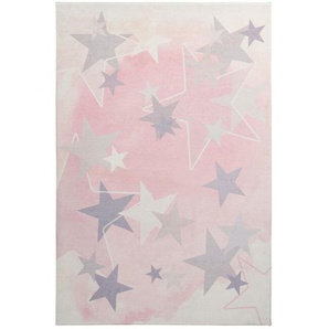 Bennjen Kinderteppich , Pink , Textil , Stern , rechteckig , 160 cm , für Fußbodenheizung geeignet , Teppiche & Böden, Teppiche, Kinderteppiche