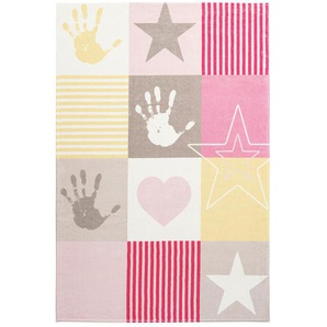 Bennjen Kinderteppich, Pink, Textil, Struktur, rechteckig, 160x230 cm, für Fußbodenheizung geeignet, Teppiche & Böden, Teppiche, Kinderteppiche