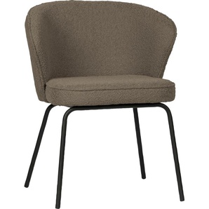 Esszimmerstuhl BEPUREHOME ADMITS Stühle Gr. B/H/T: 60 cm x 77 cm x 59 cm, 2 St., Struktur (100% Polyester)-Polyester, Metall, braun (braun, schwarz) Küchenstühle