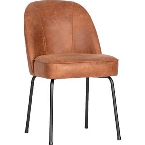 Esszimmerstuhl BEPUREHOME VOGUES Stühle Gr. B/H/T: 50 cm x 82,5 cm x 57 cm, 2er Set, Struktur (100% Polyester)-Polyester, Metall, braun (braun, schwarz) Küchenstühle