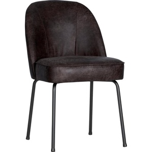 Esszimmerstuhl BEPUREHOME VOGUES Stühle Gr. B/H/T: 50 cm x 82,5 cm x 57 cm, 2er Set, Struktur (100% Polyester)-Polyester, Metall, schwarz (schwarz, schwarz) Küchenstühle