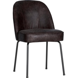 Esszimmerstuhl BEPUREHOME VOGUES Stühle Gr. B/H/T: 50 cm x 82,5 cm x 57 cm, 2er Set, Struktur (100% Polyester)-Polyester, Metall, schwarz (schwarz, schwarz) Küchenstühle