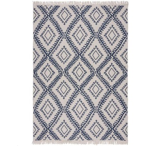 Berberteppich Deuce, Blau, Textil, Boho, rechteckig, 160x230 cm, Reach, AZO-frei, für Fußbodenheizung geeignet, beidseitig verwendbar, pflegeleicht, Teppiche & Böden, Teppiche, Orientteppiche