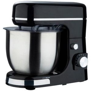 Bergner Küchenmaschine Petit, Silber, Schwarz, Metall, 5 L, 38x23x33.5 cm, Lfgb, herausnehmbarer Behälter, Sicherheitsverschluss für Rührschüssel,