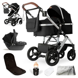Bergsteiger Kinderwagen Nizza + Babyschale schwarz 4192736