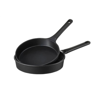 Berndes Bratpfannenset 2er Set  ¦ schwarz ¦ Aluminium ¦ Maße (cm): H: 5,5  Ø: 24