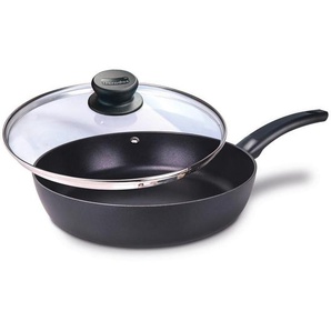 Berndes Schmorpfanne Specials, Schwarz, Metall, PFOA-frei, ergonomischer Griff, antihaftbeschichtet, Kochen, Pfannen, Bratpfannen