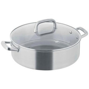 Berndes Servierpfanne Tricion Resist b.nature, Metall, 5,5 L, rund, hitzebeständige Griffe, backofengeeignet, PTFE-frei, energiesparend, Kochen,