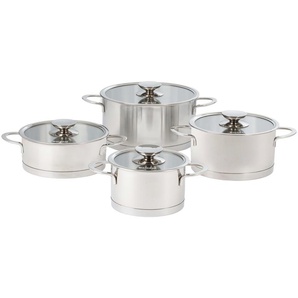 Berndes Topfset  8-teilig  Millesima ¦ silber ¦ Edelstahl