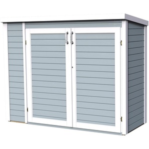 Garten-Geräteschrank BERTILO Multi 3 Gerätehäuser grau (hellgrau) Geräteschränke Schränke