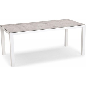 Best Freizeitmöbel Tisch Houston 160x90cm weiss/silber 43531600