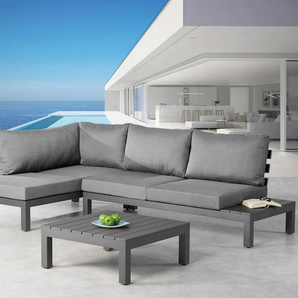 Gartenlounge-Set BEST Luanda Sitzmöbel-Sets grau (anthrazit) Outdoor Möbel