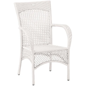 Gartenstuhl BEST Madelene Stühle Gr. H/T: 95 cm x 65 cm, 1 St., Aluminium, weiß Gartenstühle Kunststoffgeflecht, stapelbar