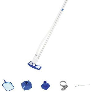 Bestway - 58234 Flowclear Poolpflege Basis-Set Aquaclean pumpenbetriebenem Poolsauger + Kescher