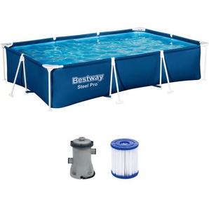 Bestway Frame Pool 300 x 201 x 66 cm Kinderpool mit Kartuschenfilteranlage
