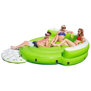 Bestway - Kick Back Aufblasbare Matratze Inselform xl Größe 275x255x65 cm mit 5 Sitzen, Rückenlehne und 5 Untersetzern