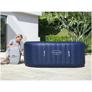 BESTWAY Lay-Z-Spa Hawaii AirJet Whirlpool, blau (Lederoptik), TriTech, 180x180x71cm 60021