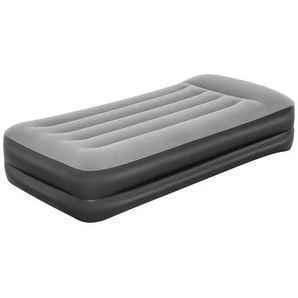 Bestway Luftbett, Schwarz, Grau, Kunststoff, 97x46x191 cm, Dekra, RoHS, beflockte Schlafseite, integriertes Kissen, integrierte elektrische Pumpe,