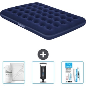 Bestway Luftmatratze - Französisches Bett - 137 x 191 x 22 cm - Blau - Im Lieferumfang enthalten Zubehör 67002-Blauw