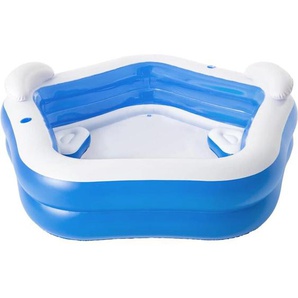 Bestway - Planschbecken Family Pool Fun 213 x 206 x 69 cm Blau